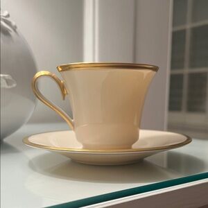 Lenox Cream Teacup with Gold Accent